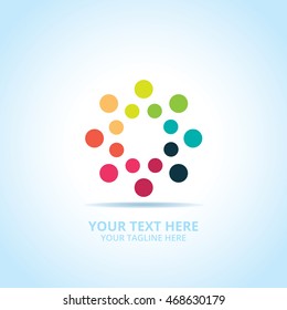Community abstract emblem, design concept, logo, logotype element for template.