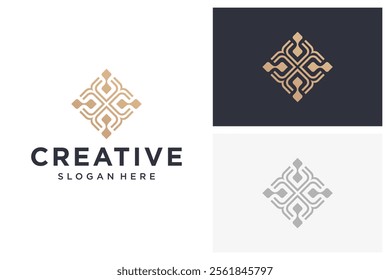 community abstract vector modern logo