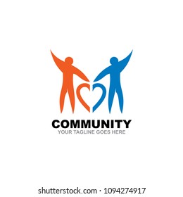 community, adoption and care logo design