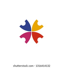 Community and adoption care logo design vector template