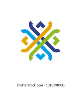 Community and adoption care logo design vector template