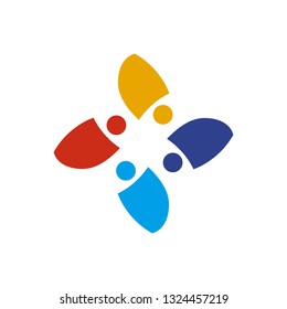 Community and adoption care logo design vector template