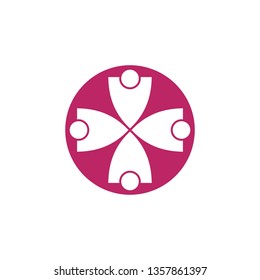 Community and adoption care logo design vector template