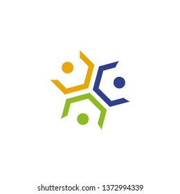 Community and adoption care logo design vector template