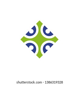 Community and adoption care logo design vector template