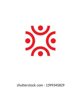 Community and adoption care logo design vector template