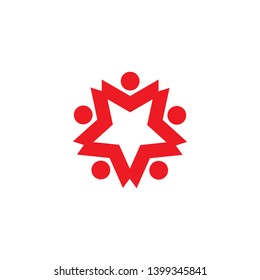 Community and adoption care logo design vector template