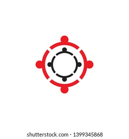 Community and adoption care logo design vector template