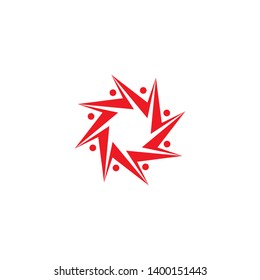 Community and adoption care logo design vector template
