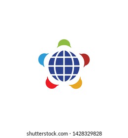 Community and adoption care logo design vector template