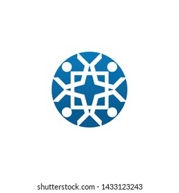 Community and adoption care logo design vector template