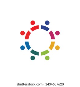 Community and adoption care logo design vector template