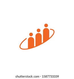 Community and adoption care logo design vector template