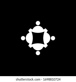 Community and adoption care logo design vector template