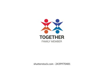 comunidad, adopción y cuidado logo diseño
