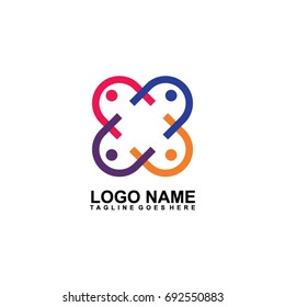 community and adoption care logo template