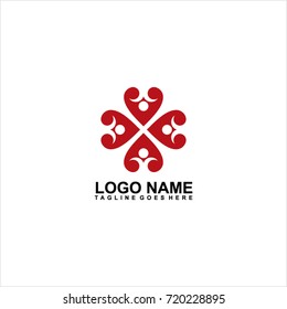 Community and adoption care logo template