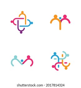 Community and adoption care Logo vector icon template