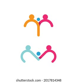 Community and adoption care Logo vector icon template