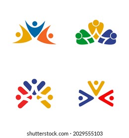 Community, adoption, care, teamwork logo design vector
