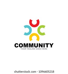 Community and adoption logo design vector icon