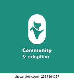 Community and adoption logo design vector illustration.
