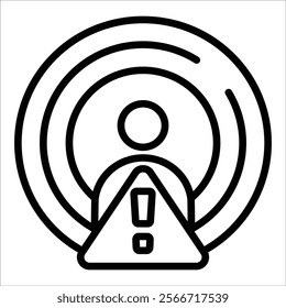 Community Alert icon element for design