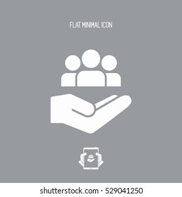 Community assistance - Minimal vector icon