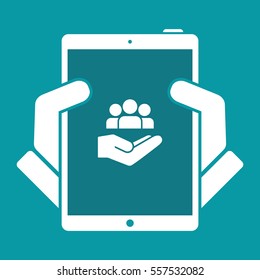 Community assistance - Minimal vector icon
