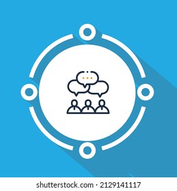 Community Based Approaches Icon Vector Design