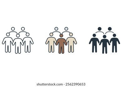 community booster icons  symbol vector elements for infographic web