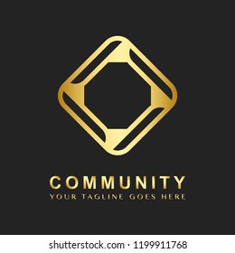 Exemplo de design de logotipo de marca de Comunidade