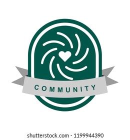 Community branding logo design sample