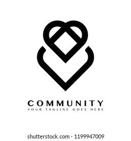 Community branding logo design sample