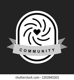 Community branding logo design sample