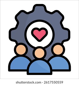 Community Building Icon Element For Design