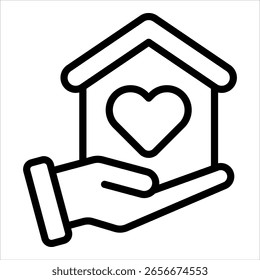 Community Building Icon Element For Design