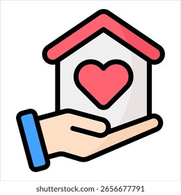 Community Building Icon Element For Design