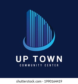 Community business building logo vector.