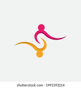 community care and Adoption  Logo template vector icon