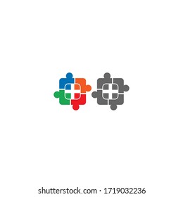 Community care, Hospital care, Clinic care logo icon illustration 