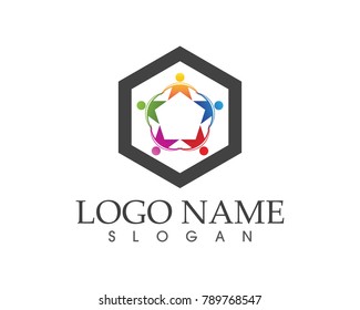 Community care logo design template