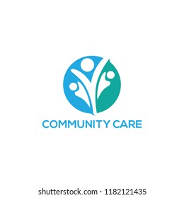 Community Care Logo Design Vector Illustration Stock Vector (Royalty ...