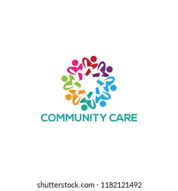 Community Care Logo Design, Vector Illustration