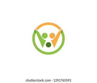 Community care logo design vector