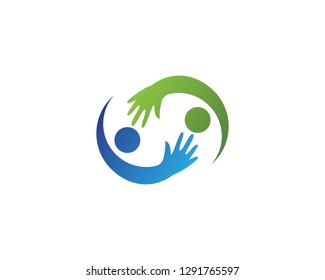 Community care logo design vector