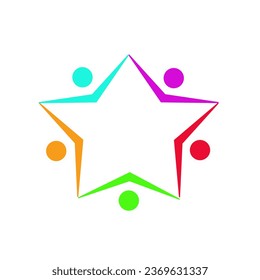 Vector de diseño del logotipo de cuidado comunitario.
