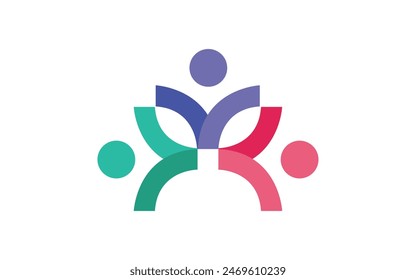 Community care logo images design Pro Vector