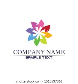 Community Care Logo People Icons In Circle Vector Concept Engagement Togetherness
