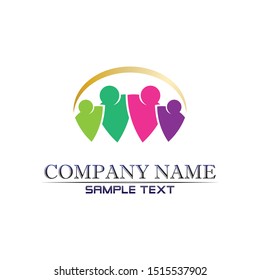 Community Care Logo People Icons In Circle Vector Concept Engagement Togetherness
